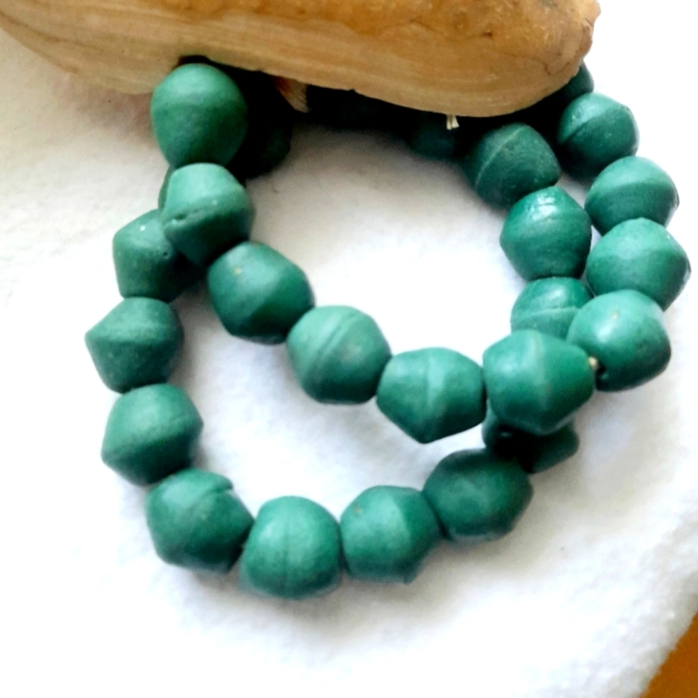 NEW Stunning glass beads approx.  15mm wide hexagon shaped bold color
